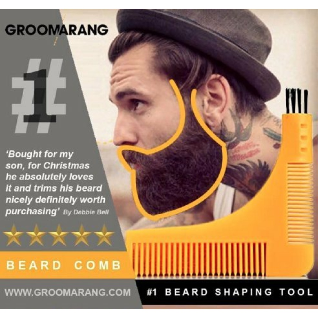 New Groomarang Beard Styling And Shaping Template Comb Tool Perfect ...