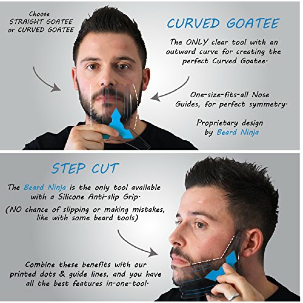 The BEARD NINJA - Beard Shaping Tool Template. Clear Shaper Guide for ...